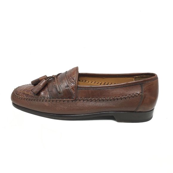 Mezlan Costa Loafers Shoes Size 9 Brown Crocodile main image 10